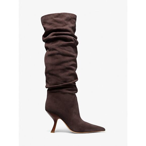 Michael Kors Luna Suede Heeled Boot - 9.5 - Picture 2 of 4